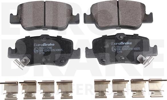 Eurobrake 5502224586 - Гальмівні колодки, дискові гальма autozip.com.ua