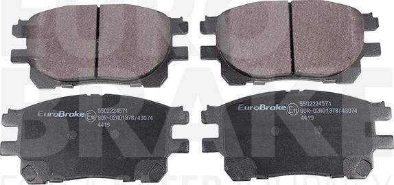 Eurobrake 5502224571 - Гальмівні колодки, дискові гальма autozip.com.ua