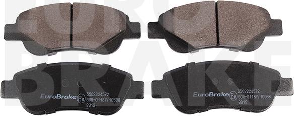 Eurobrake 5502224572 - Гальмівні колодки, дискові гальма autozip.com.ua