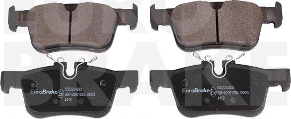 Eurobrake 5502224833 - Гальмівні колодки, дискові гальма autozip.com.ua