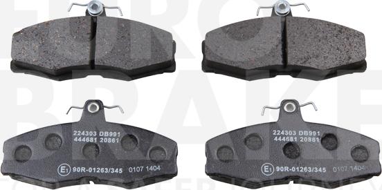 Eurobrake 5502224303 - Гальмівні колодки, дискові гальма autozip.com.ua