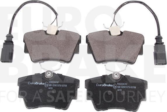 Eurobrake 5502224747 - Гальмівні колодки, дискові гальма autozip.com.ua