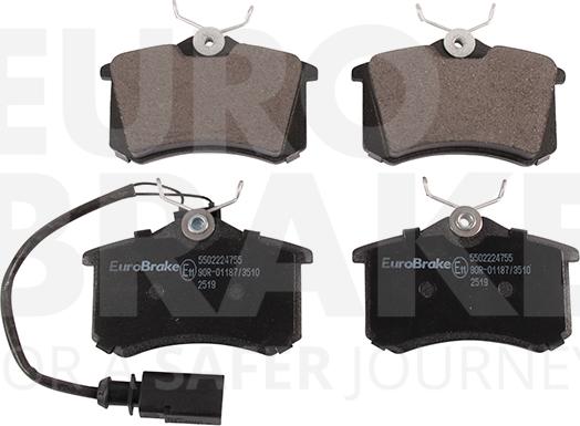 Eurobrake 5502224755 - Гальмівні колодки, дискові гальма autozip.com.ua