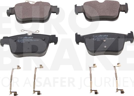 Eurobrake 55022247164 - Гальмівні колодки, дискові гальма autozip.com.ua