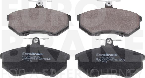 Eurobrake 5502224720 - Гальмівні колодки, дискові гальма autozip.com.ua