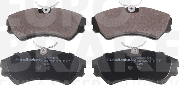 Eurobrake 5502224728 - Гальмівні колодки, дискові гальма autozip.com.ua