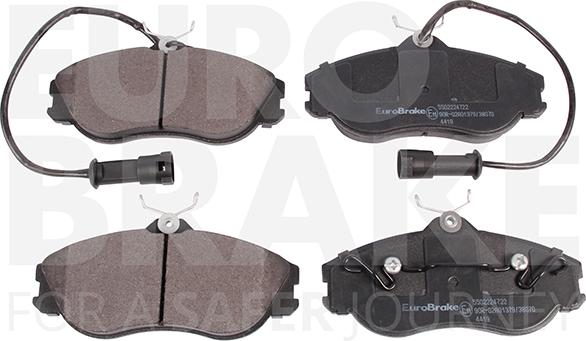 Eurobrake 5502224722 - Гальмівні колодки, дискові гальма autozip.com.ua