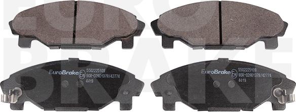 Eurobrake 5502225109 - Гальмівні колодки, дискові гальма autozip.com.ua