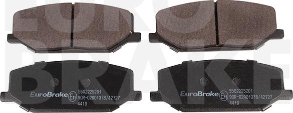 Eurobrake 5502225201 - Гальмівні колодки, дискові гальма autozip.com.ua