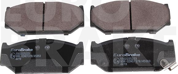 Eurobrake 5502225223 - Гальмівні колодки, дискові гальма autozip.com.ua