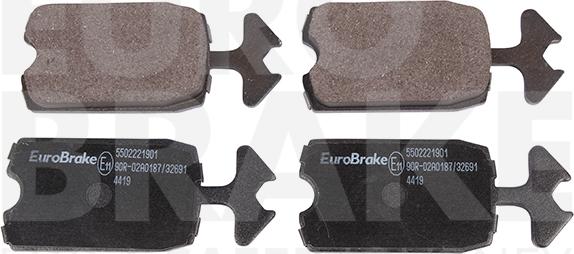 Eurobrake 5502221901 - Гальмівні колодки, дискові гальма autozip.com.ua