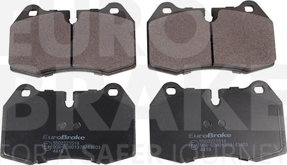 Eurobrake 5502221514 - Гальмівні колодки, дискові гальма autozip.com.ua