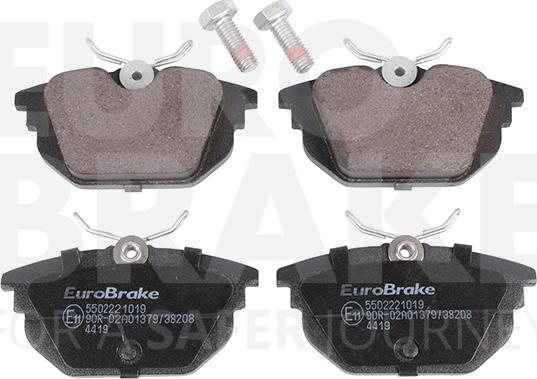 Eurobrake 5502221019 - Гальмівні колодки, дискові гальма autozip.com.ua