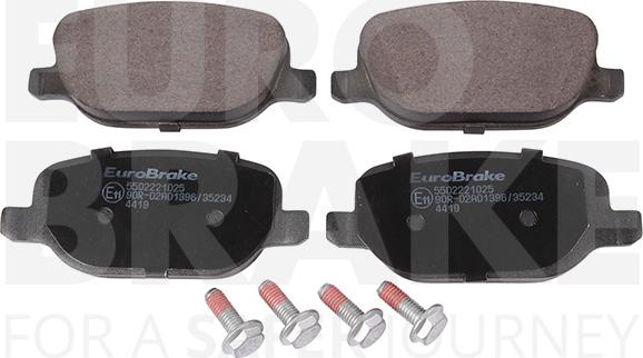 Eurobrake 5502221025 - Гальмівні колодки, дискові гальма autozip.com.ua