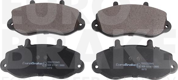 Eurobrake 5502223945 - Гальмівні колодки, дискові гальма autozip.com.ua