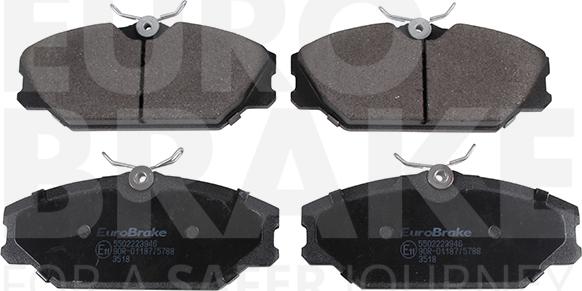 Eurobrake 5502223946 - Гальмівні колодки, дискові гальма autozip.com.ua