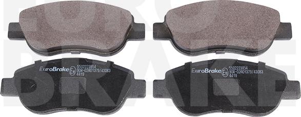 Eurobrake 5502223954 - Гальмівні колодки, дискові гальма autozip.com.ua