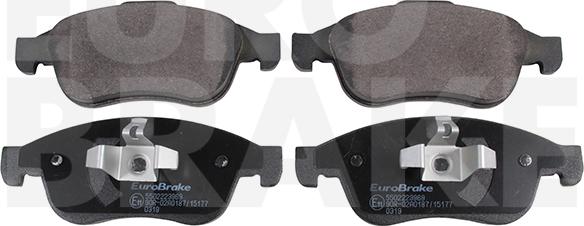 Eurobrake 5502223969 - Гальмівні колодки, дискові гальма autozip.com.ua