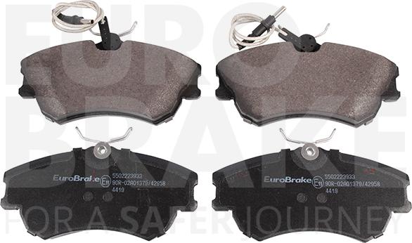 Eurobrake 5502223933 - Гальмівні колодки, дискові гальма autozip.com.ua