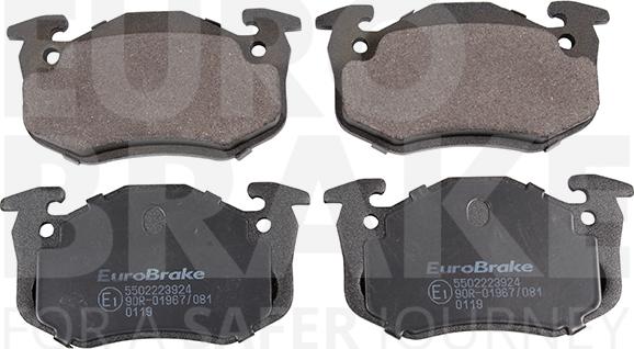 Eurobrake 5502223924 - Гальмівні колодки, дискові гальма autozip.com.ua