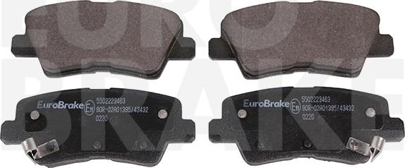 Eurobrake 5502223463 - Гальмівні колодки, дискові гальма autozip.com.ua