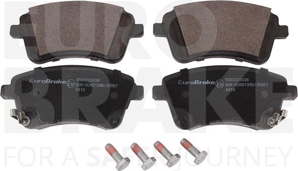 Eurobrake 5502223438 - Гальмівні колодки, дискові гальма autozip.com.ua