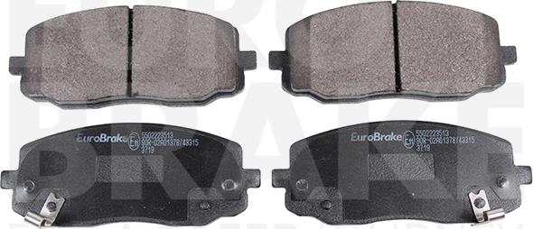 Eurobrake 5502223513 - Гальмівні колодки, дискові гальма autozip.com.ua