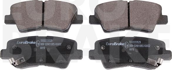 Eurobrake 5502223529 - Гальмівні колодки, дискові гальма autozip.com.ua