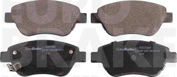 Eurobrake 5502223649 - Гальмівні колодки, дискові гальма autozip.com.ua