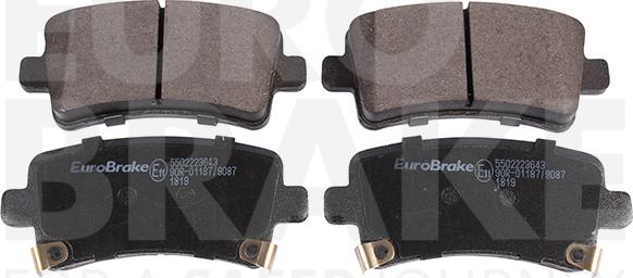 Eurobrake 5502223643 - Гальмівні колодки, дискові гальма autozip.com.ua