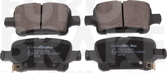Eurobrake 5502223654 - Гальмівні колодки, дискові гальма autozip.com.ua