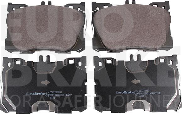 Eurobrake 5502223391 - Гальмівні колодки, дискові гальма autozip.com.ua