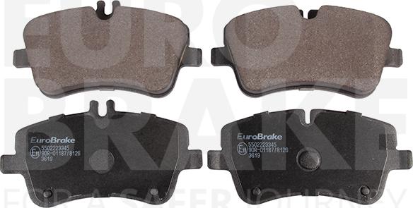 Eurobrake 5502223345 - Гальмівні колодки, дискові гальма autozip.com.ua