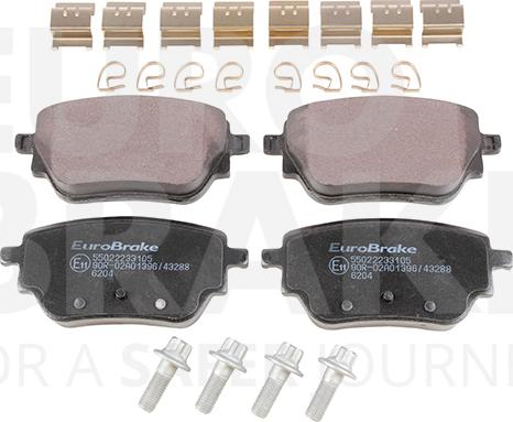 Eurobrake 55022233105 - Гальмівні колодки, дискові гальма autozip.com.ua