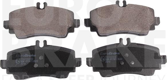 Eurobrake 5502223333 - Гальмівні колодки, дискові гальма autozip.com.ua