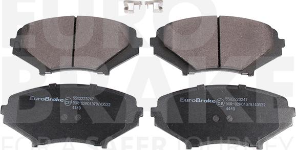 Eurobrake 5502223247 - Гальмівні колодки, дискові гальма autozip.com.ua