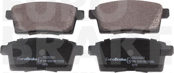 Eurobrake 5502223257 - Гальмівні колодки, дискові гальма autozip.com.ua