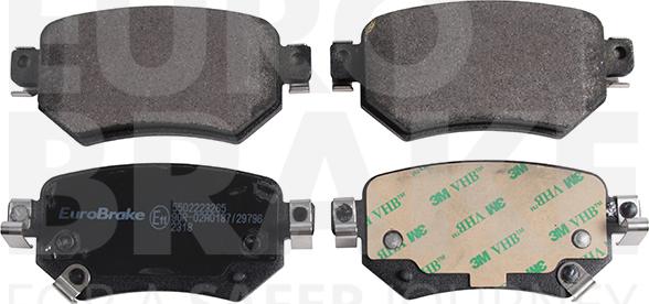 Eurobrake 5502223265 - Гальмівні колодки, дискові гальма autozip.com.ua