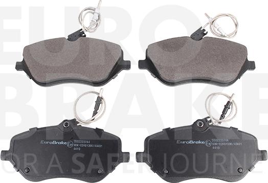 Eurobrake 5502223744 - Гальмівні колодки, дискові гальма autozip.com.ua