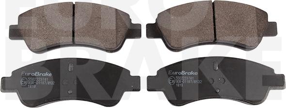 Eurobrake 5502223741 - Гальмівні колодки, дискові гальма autozip.com.ua