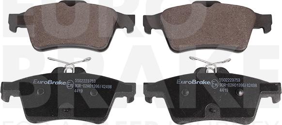 Eurobrake 5502223753 - Гальмівні колодки, дискові гальма autozip.com.ua