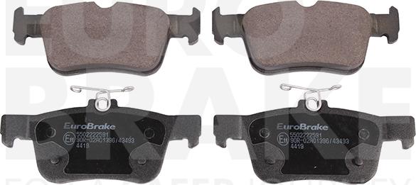 Eurobrake 5502222591 - Гальмівні колодки, дискові гальма autozip.com.ua