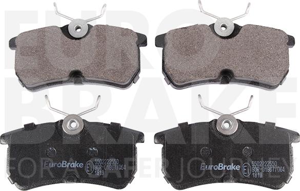 Eurobrake 5502222550 - Гальмівні колодки, дискові гальма autozip.com.ua