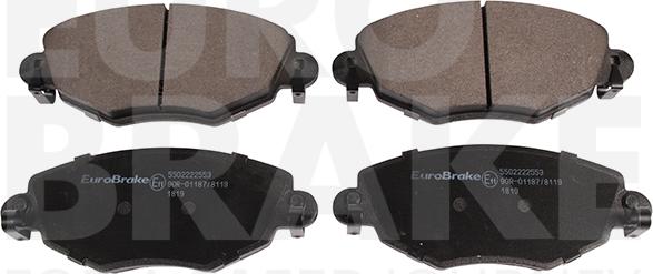 Eurobrake 5502222553 - Гальмівні колодки, дискові гальма autozip.com.ua