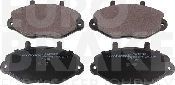 Eurobrake 5502222522 - Гальмівні колодки, дискові гальма autozip.com.ua