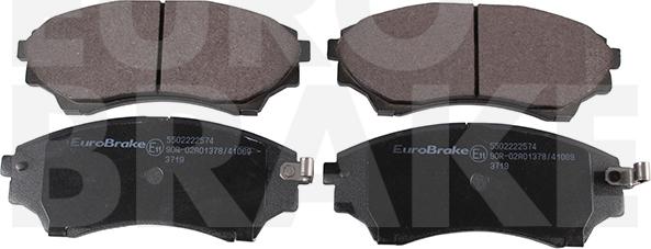 Eurobrake 5502222574 - Гальмівні колодки, дискові гальма autozip.com.ua