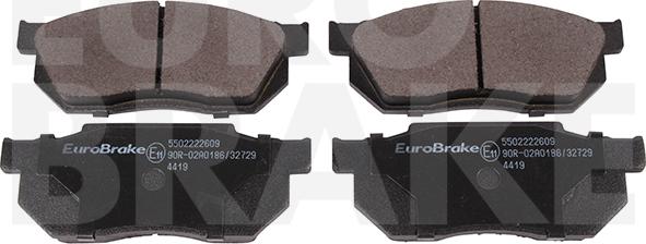 Eurobrake 5502222609 - Гальмівні колодки, дискові гальма autozip.com.ua