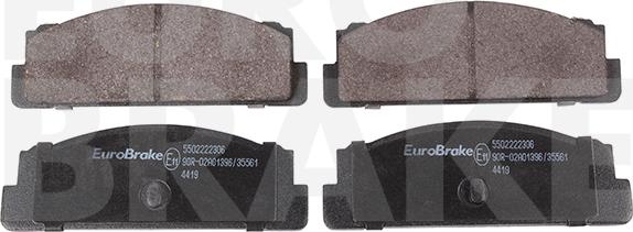 Eurobrake 5502222306 - Гальмівні колодки, дискові гальма autozip.com.ua