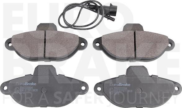 Eurobrake 5502222334 - Гальмівні колодки, дискові гальма autozip.com.ua