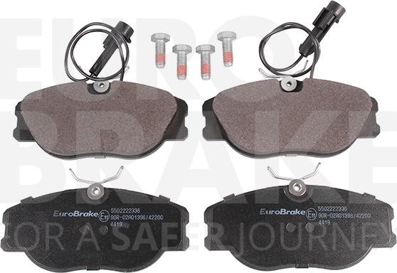 Eurobrake 5502222336 - Гальмівні колодки, дискові гальма autozip.com.ua